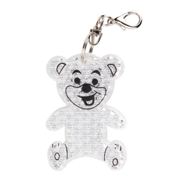 Brelok Teddy, transparentny z nadrukiem logo - zdjęcie produktu