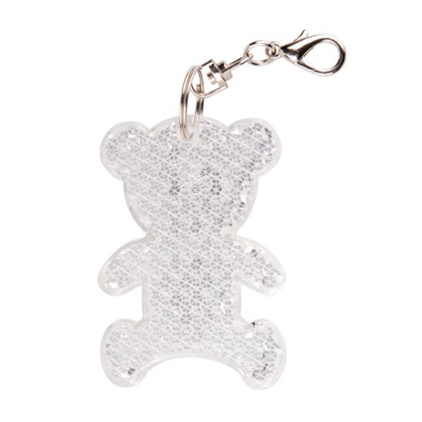 Brelok Teddy, transparentny z nadrukiem logo a