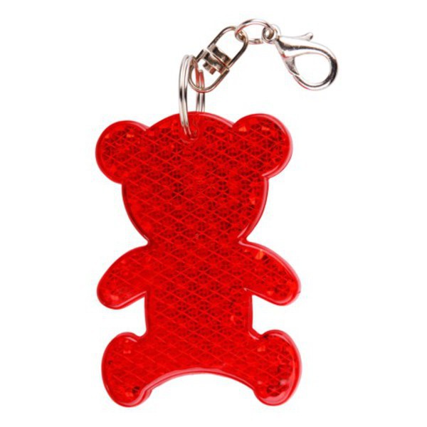 Brelok Teddy, czerwony z nadrukiem logo a