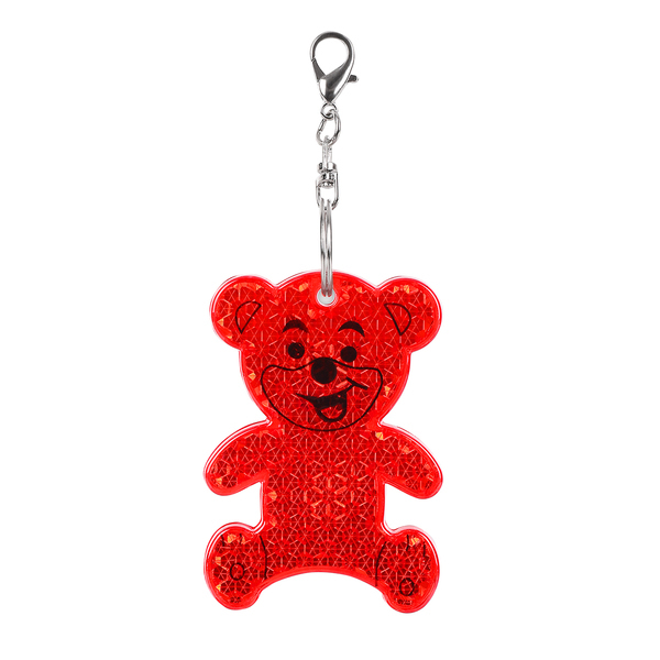 Brelok Teddy, czerwony z nadrukiem logo b