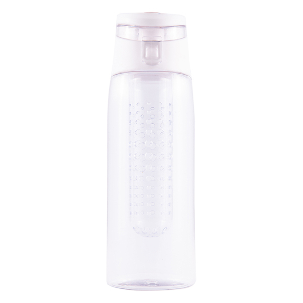 Bidon Frutello 700 ml, biały/transparentny z nadrukiem logo d