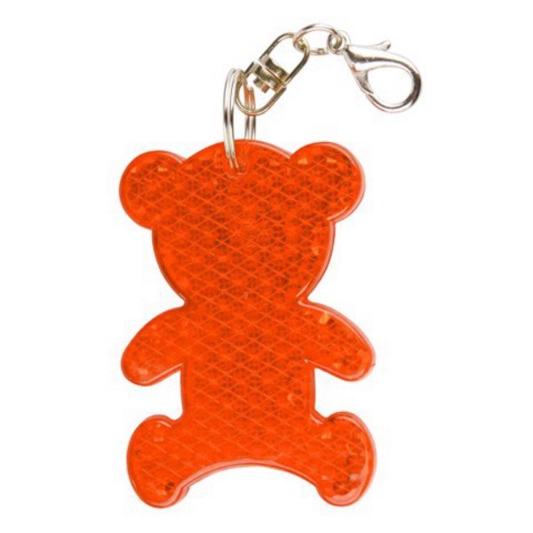 Brelok Teddy, pomarańczowy z nadrukiem logo a