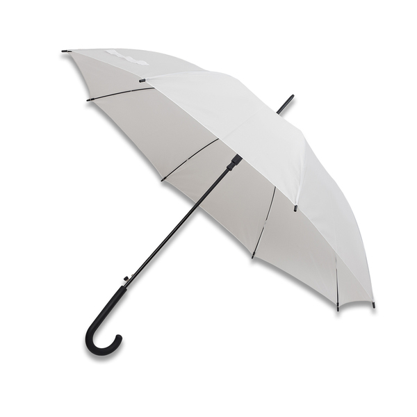 Parasol automatyczny Fribourg, biały z nadrukiem logo - zdjęcie produktu