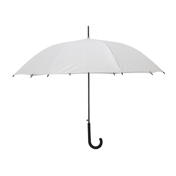 Parasol automatyczny Fribourg, biały z nadrukiem logo a