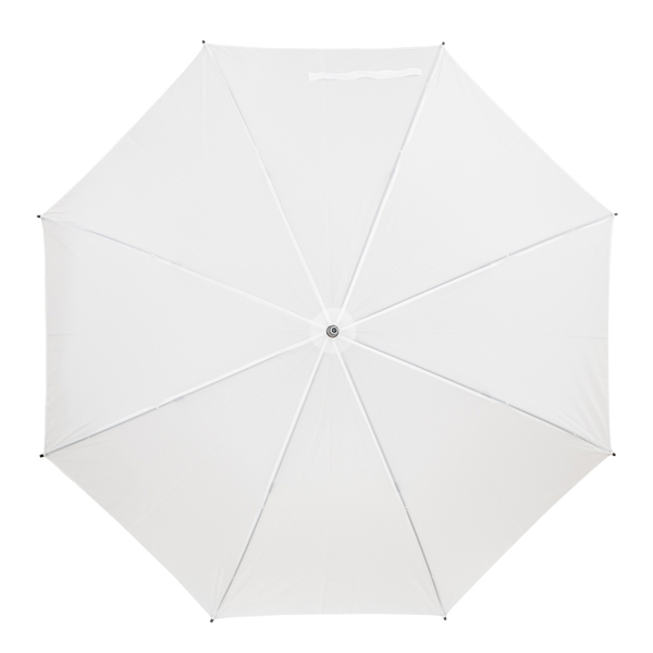 Parasol automatyczny Fribourg, biały z nadrukiem logo b