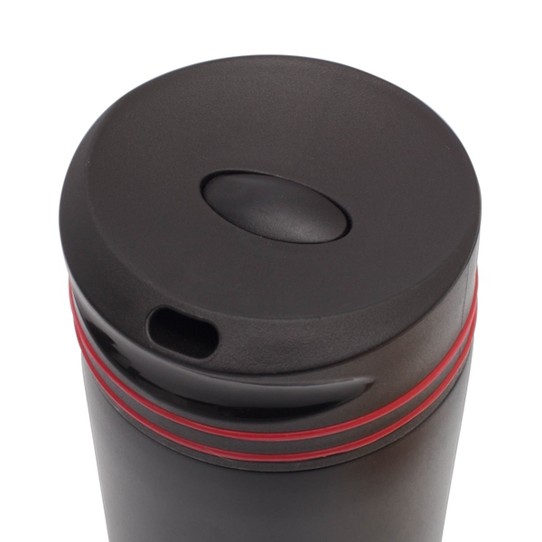 Kubek termiczny Lahti 450 ml, czerwony z nadrukiem logo a