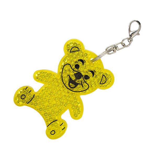 Brelok Teddy, żółty jasny z nadrukiem logo b