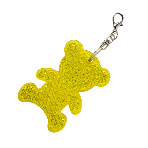 Brelok Teddy, żółty jasny z nadrukiem logo c