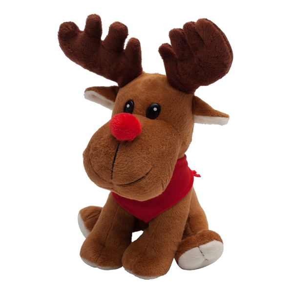 Maskotka Happy Reindeer, brązowy z nadrukiem logo - zdjęcie produktu
