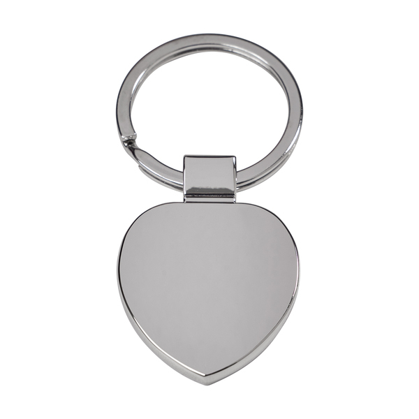 Brelok metalowy Stout Heart, srebrny z grawerem logo d
