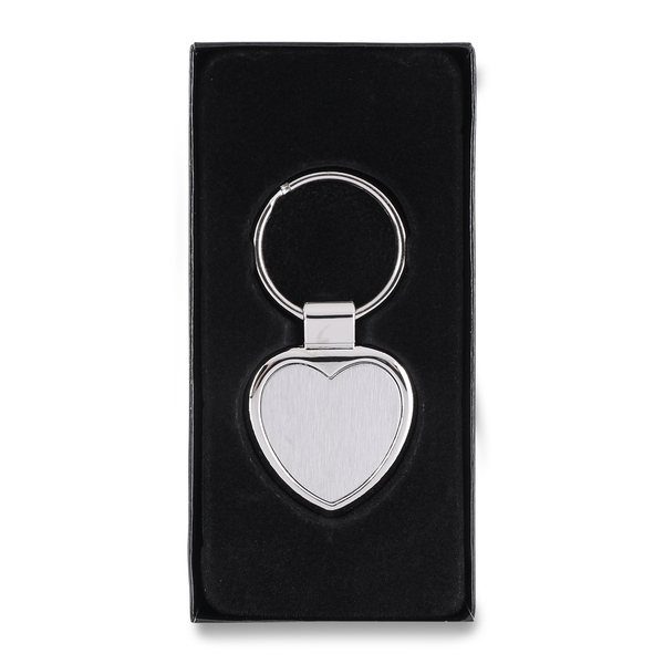 Brelok metalowy Stout Heart, srebrny z grawerem logo - zdjęcie produktu