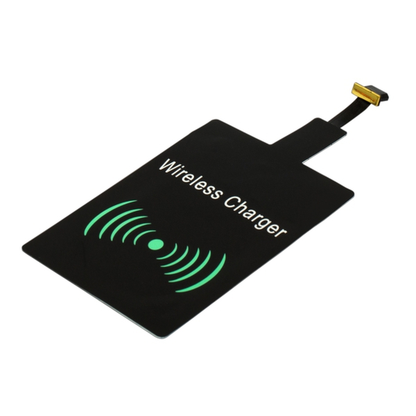 Adapter do ładowania bezprzewodowego Call-ready, czarny z nadrukiem logo - zdjęcie produktu