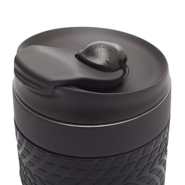 Kubek termiczny Offroader 200 ml, czarny z nadrukiem logo a