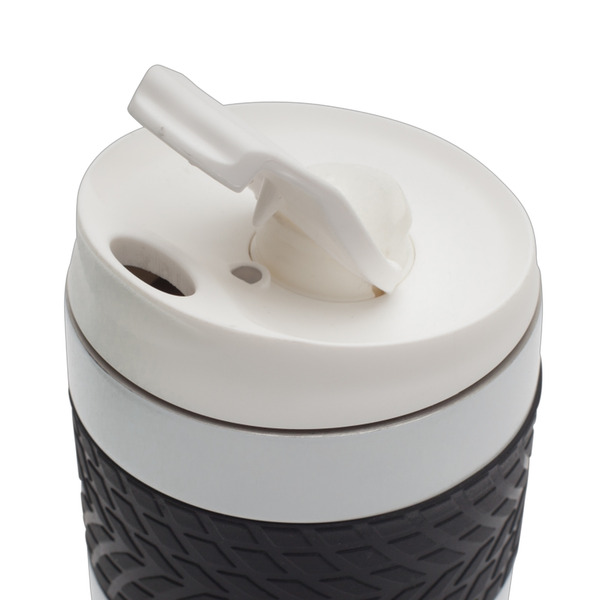 Kubek termiczny Offroader 200 ml, biały z nadrukiem logo b