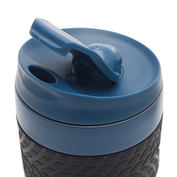 Kubek termiczny Offroader 200 ml, granatowy z nadrukiem logo b