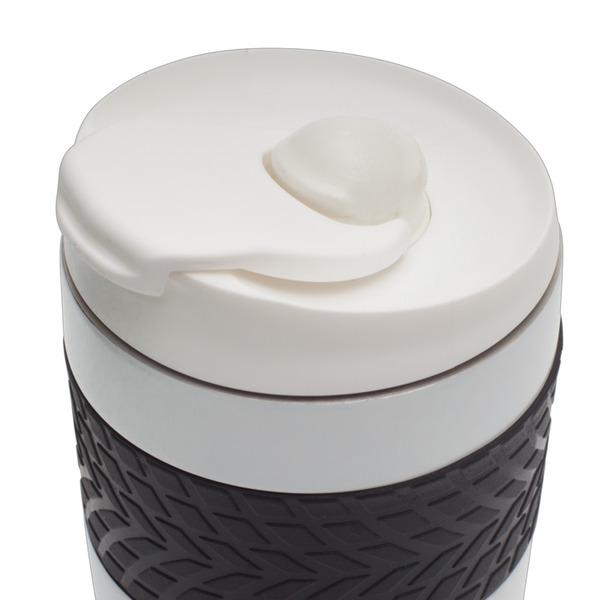 Kubek termiczny Offroader 200 ml, biały z nadrukiem logo a