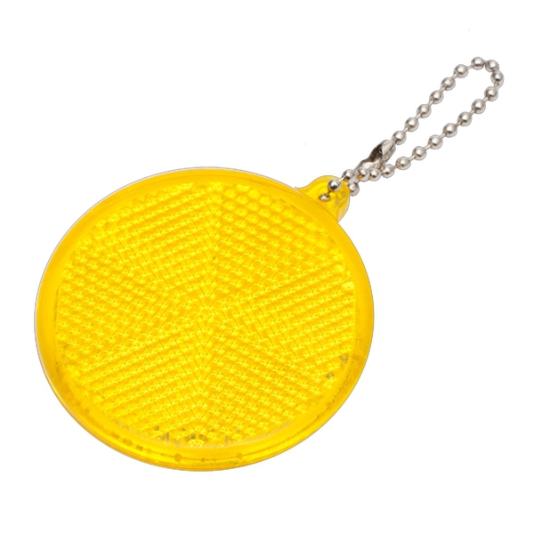 Brelok Circle Reflect, żółty z nadrukiem logo - zdjęcie produktu