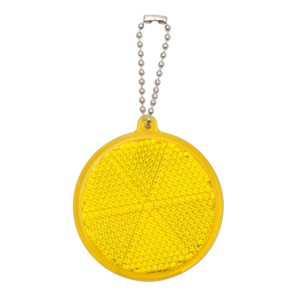 Brelok Circle Reflect, żółty z nadrukiem logo a