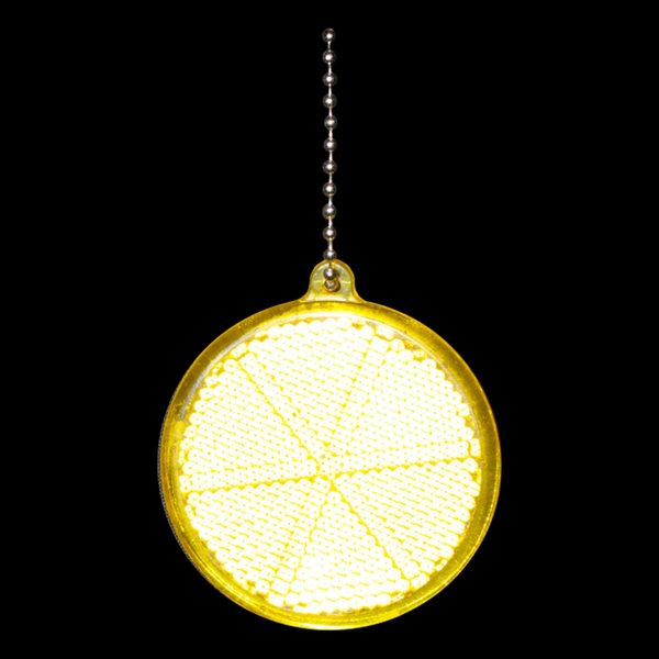 Brelok Circle Reflect, żółty z nadrukiem logo b