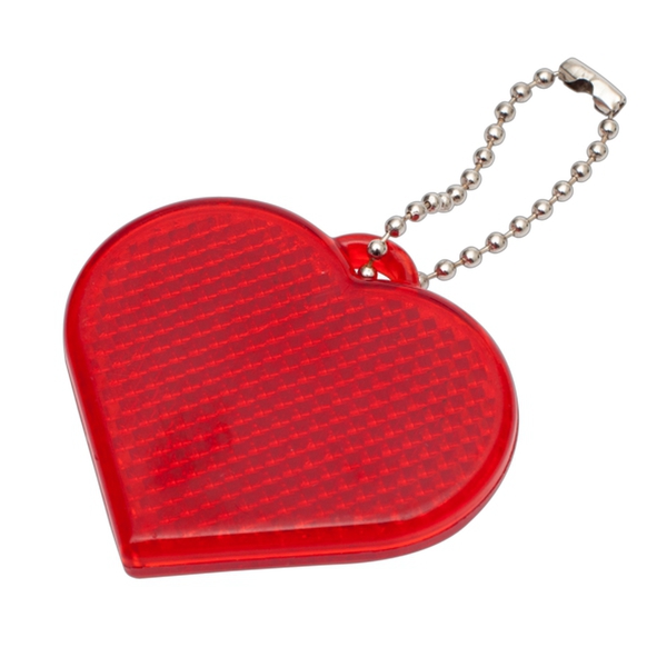 Zawieszka Heart Reflect, czerwony z nadrukiem logo