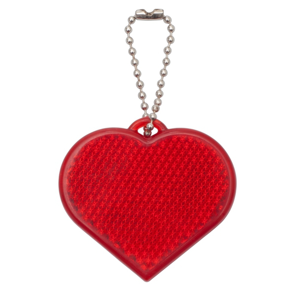 Zawieszka Heart Reflect, czerwony z nadrukiem logo a