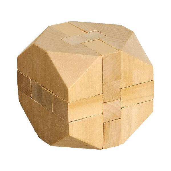 Układanka logiczna Cube, ecru z nadrukiem logo - zdjęcie produktu