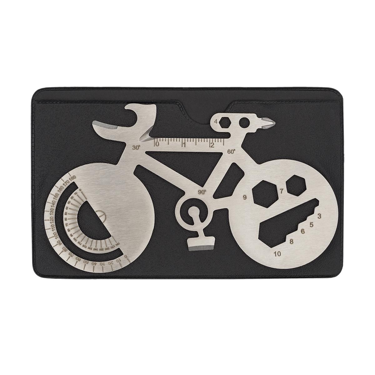 Narzędzie wielofunkcyjne Cyclist, srebrny z nadrukiem logo - zdjęcie produktu