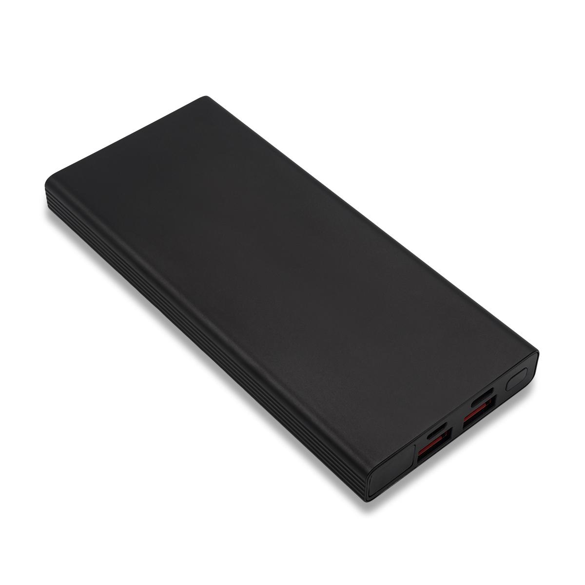 Power bank 10000 mAh (PD22,5W) Rapido, czarny z nadrukiem logo - zdjęcie produktu