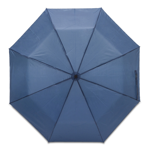 Parasol składany Locarno, niebieski z nadrukiem logo b