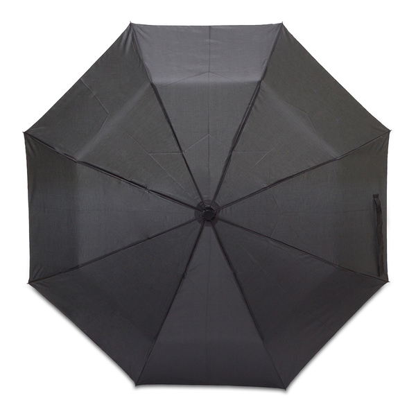 Parasol składany Locarno, czarny z nadrukiem logo b