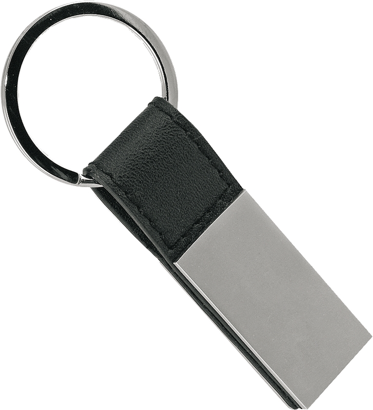 Brelok Smart, srebrny/czarny z nadrukiem logo c