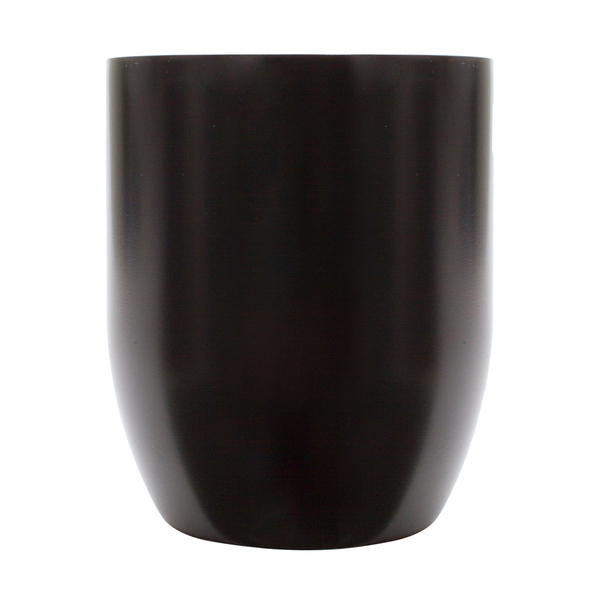 Kubek stalowy Night Goody 350 ml, czarny z nadrukiem logo c