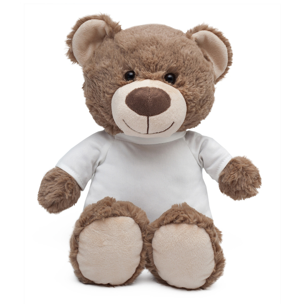 Maskotka Big Teddy, brązowy z nadrukiem logo a