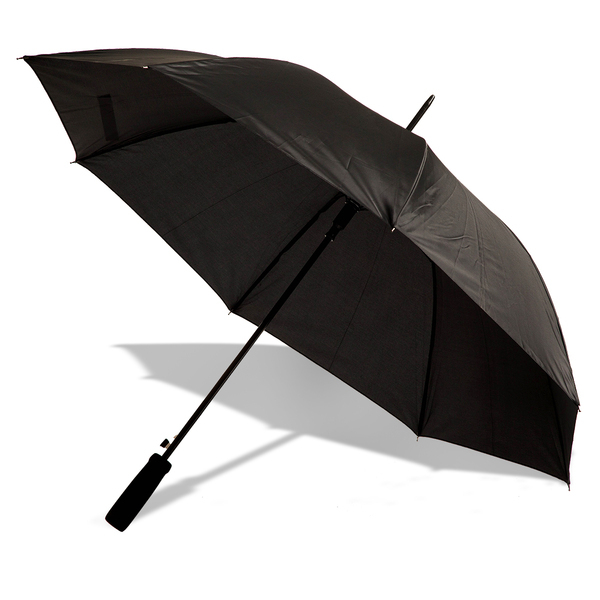 Parasol Winterthur, czarny z nadrukiem logo - zdjęcie produktu