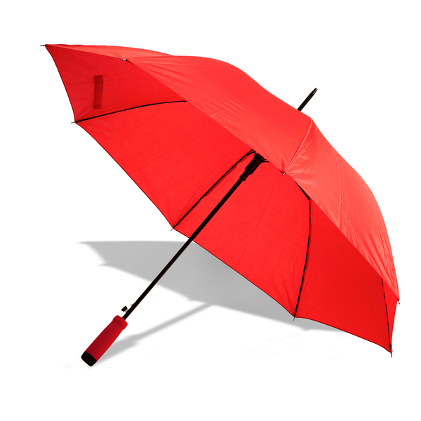 Parasol Winterthur, czerwony z nadrukiem logo - zdjęcie produktu