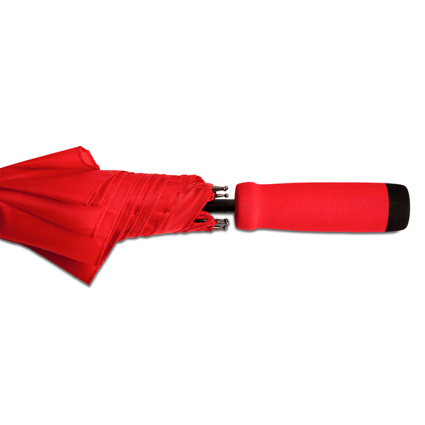 Parasol Winterthur, czerwony z nadrukiem logo b
