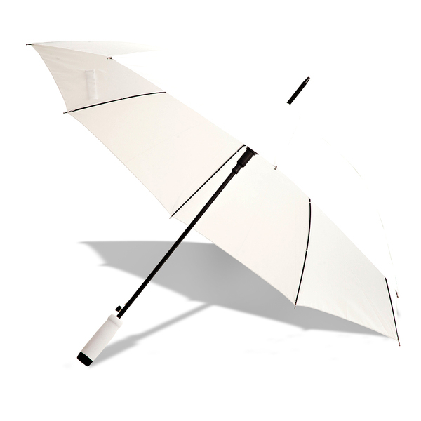 Parasol Winterthur, biały z nadrukiem logo - zdjęcie produktu