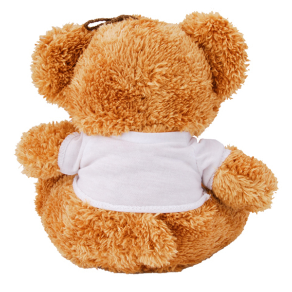 Maskotka Teddy Bear, brązowy z nadrukiem logo b