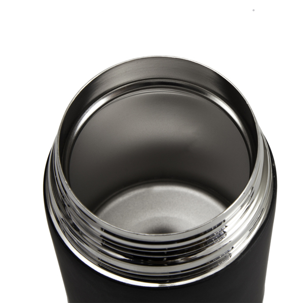 Pojemnik próżniowy Termo 800 ml, czarny z nadrukiem logo a