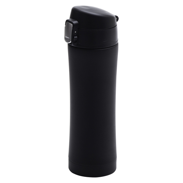 Kubek termiczny Secure 400 ml, czarny z nadrukiem logo a