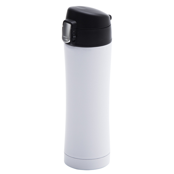 Kubek termiczny Secure 400 ml, biały z nadrukiem logo a