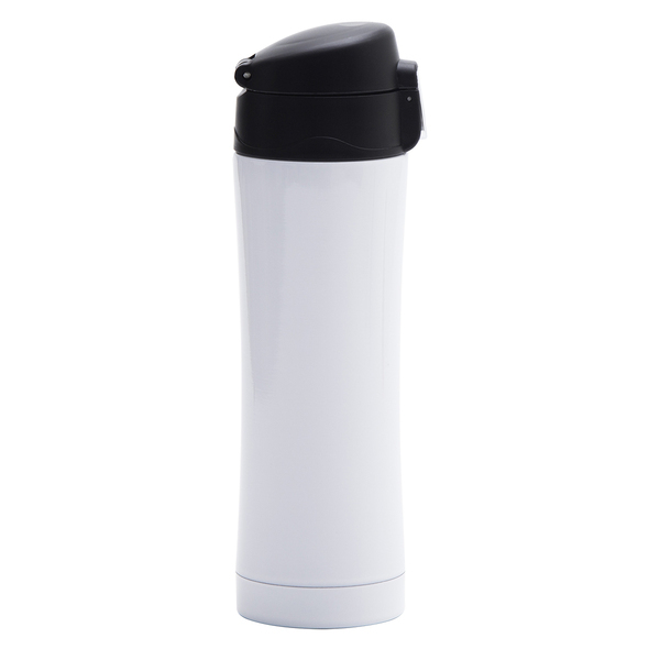 Kubek termiczny Secure 400 ml, biały z nadrukiem logo d