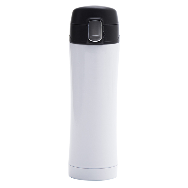 Kubek termiczny Secure 400 ml, biały z nadrukiem logo