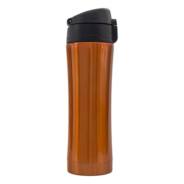 Kubek termiczny Secure 400 ml, pomarańczowy z nadrukiem logo b