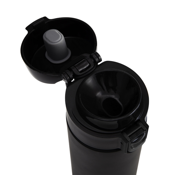 Kubek termiczny Oslo 500 ml, czarny z nadrukiem logo b