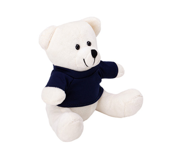 Maskotka Bear, ecru z nadrukiem logo - zdjęcie produktu