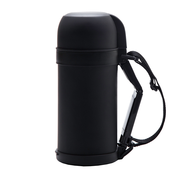 Termos Picnic Amigo 1200 ml, czarny z nadrukiem logo - zdjęcie produktu