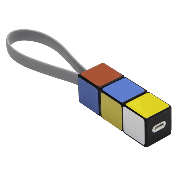 Kabel USB Color click&go, mix z nadrukiem logo