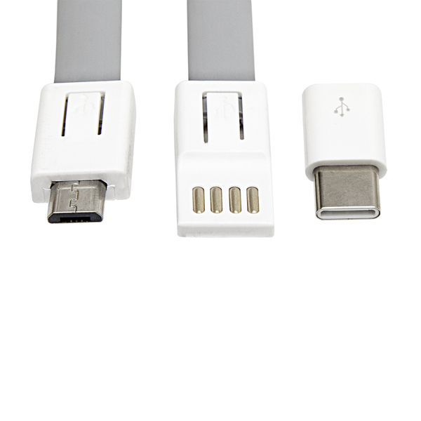 Kabel USB Color click&go, mix z nadrukiem logo d