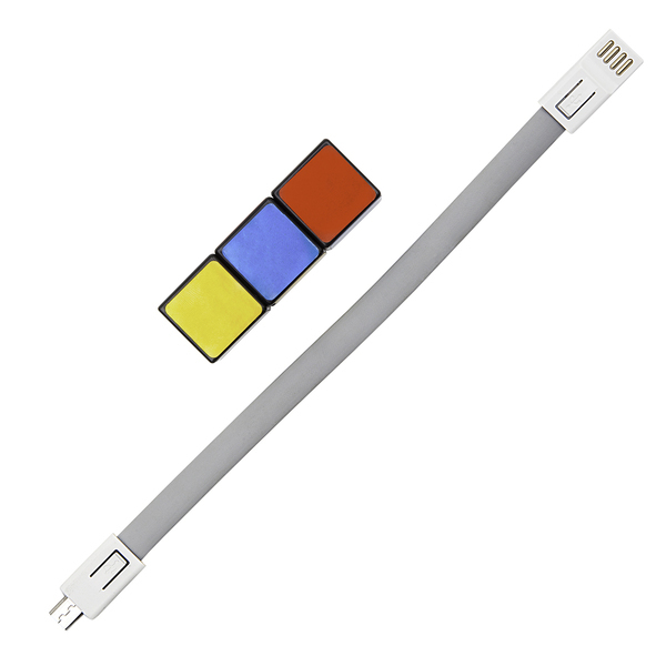 Kabel USB Color click&go, mix z nadrukiem logo e
